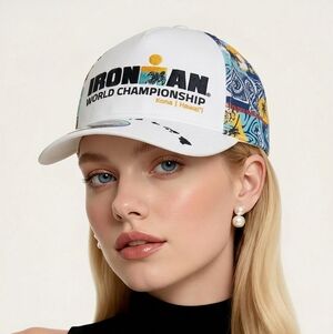 White and Multicolor Championship Cap